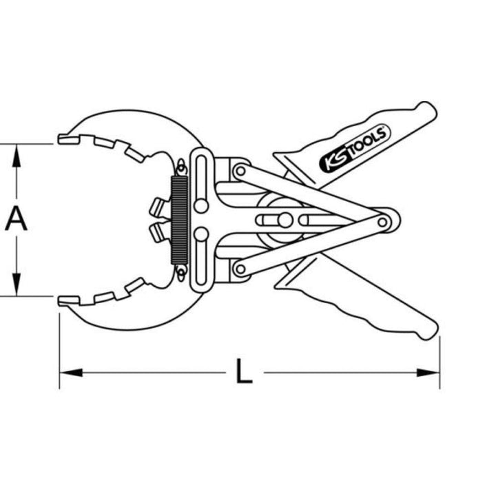 KS Tools 150.1176 Kolbenring-Zange, Ø 80-120mm