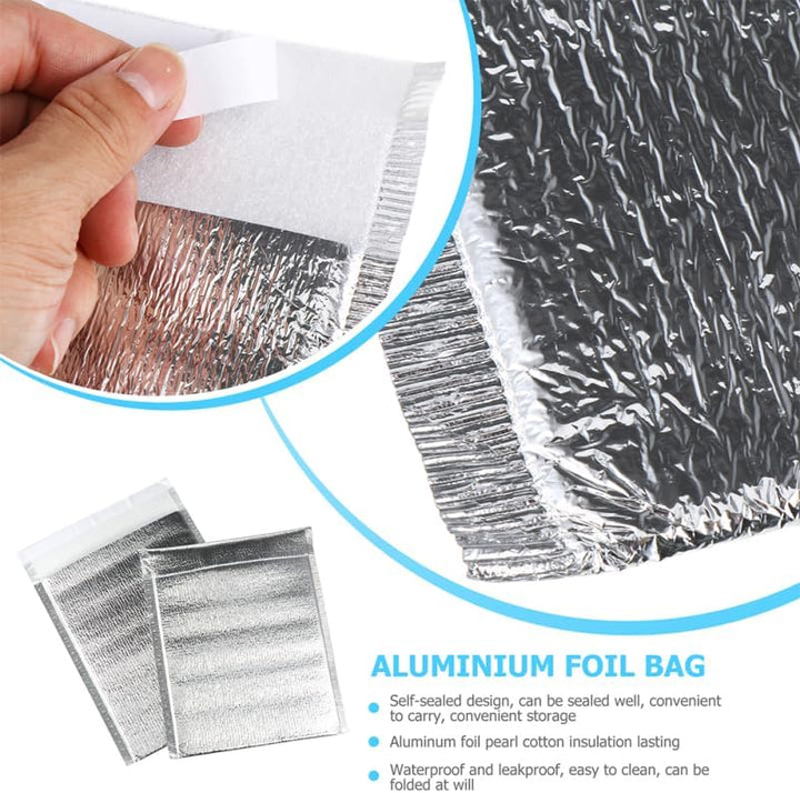 300 StüCk Isolationsbeutel Aus Aluminiumfolie Und Epe-Schaumstoff Tragbare WäRme- Und KäLteschutzbeu