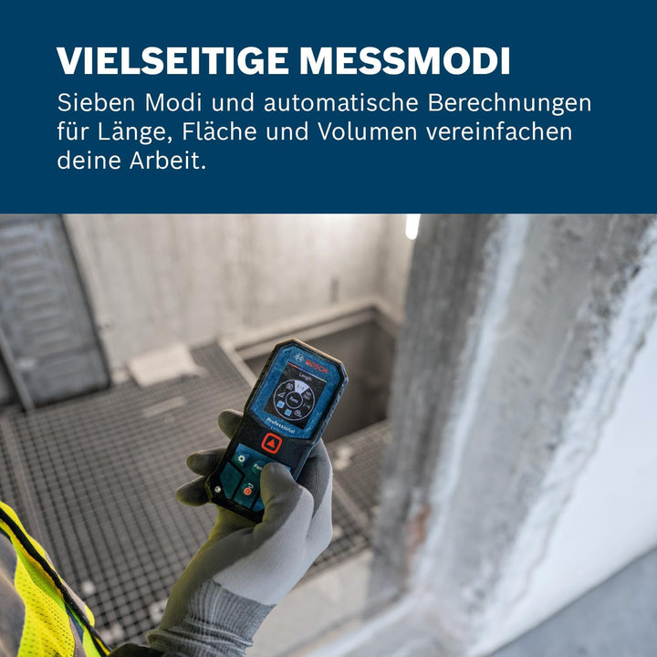 Bosch Professional Laser-Entfernungsmesser GLM 40-31 (IP 65, stossdämpfendes Gehäuse, 7 Messmodi, au