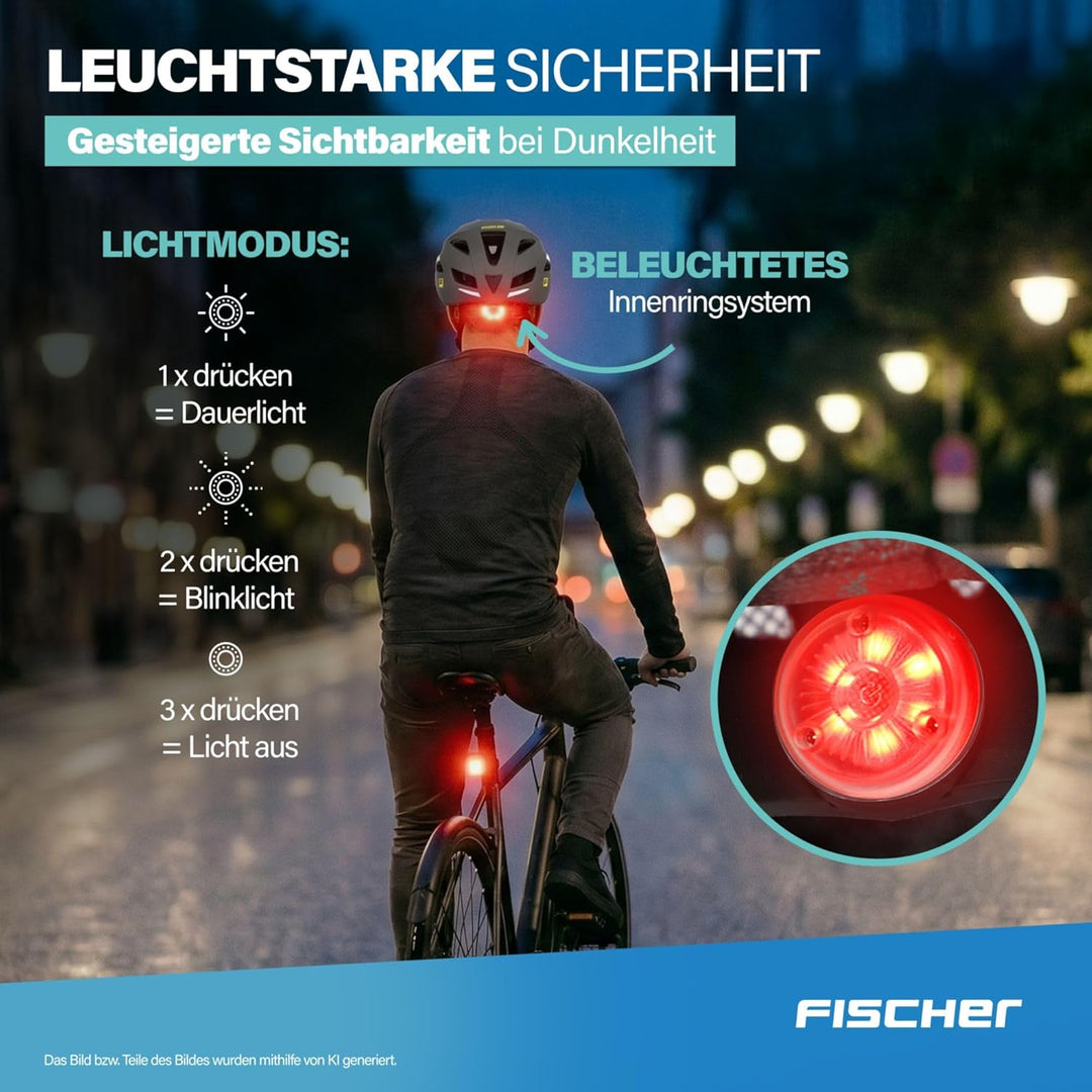 FISCHER Unisex – Erwachsene Urban Lano Fahrradhelm L/XL, 58-61 cm Grau, L/XL, 58-61 cm Grau