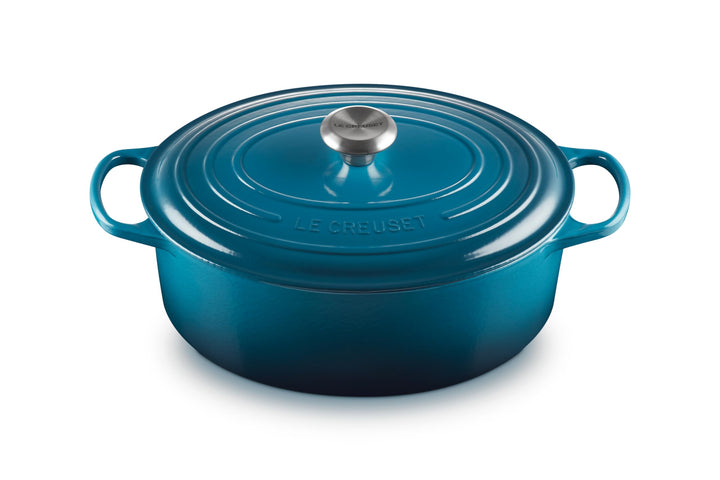 Le Creuset Signature Gusseisen-Bräter mit Deckel, Ø 31 cm, Oval, Für alle Herdarten und Induktion ge