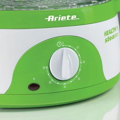 Ariete 911 Healty Steam Elektrischer Dampfgarer mit Timer 60", 3 Körbe, Wasserstandsanzeige, Reisbeh
