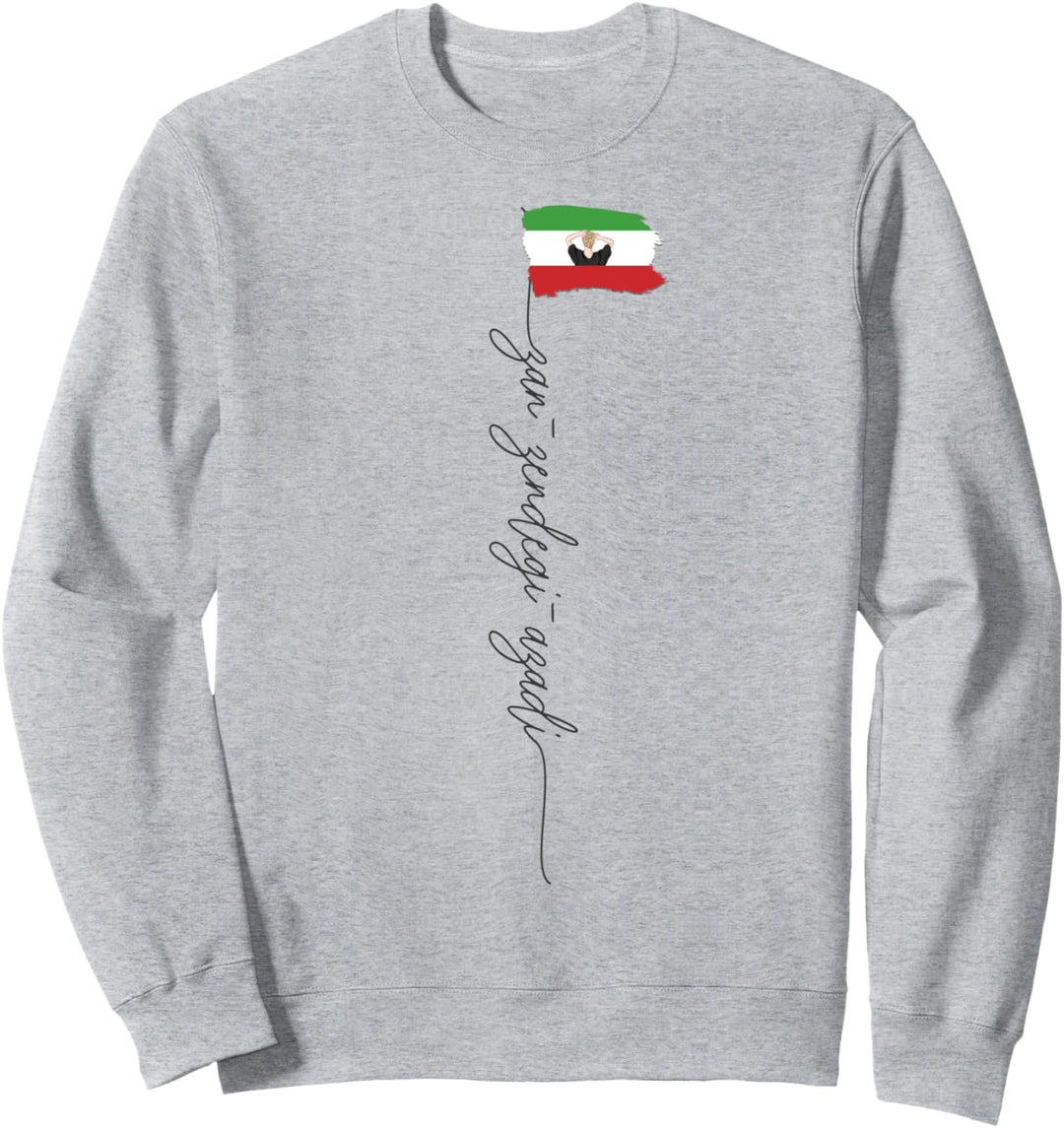 Iranische Flagge ZAN ZENDEGI AZADI Unterstützung iranische Frauen Protest Sweatshirt