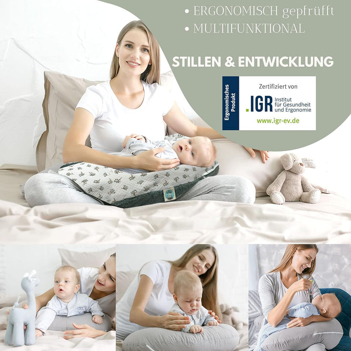 sei Design Stillkissen Mikroperlen XXL Lagerungskissen Schwangerschaftskissen Seitenschläferkissen 1