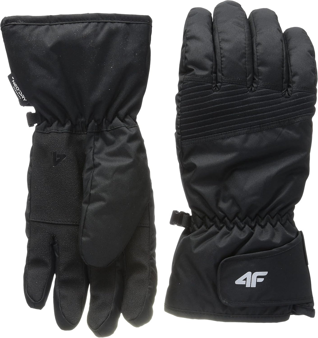 4F Herren SKI Gloves REM001 Jeans, DEEP Black, L