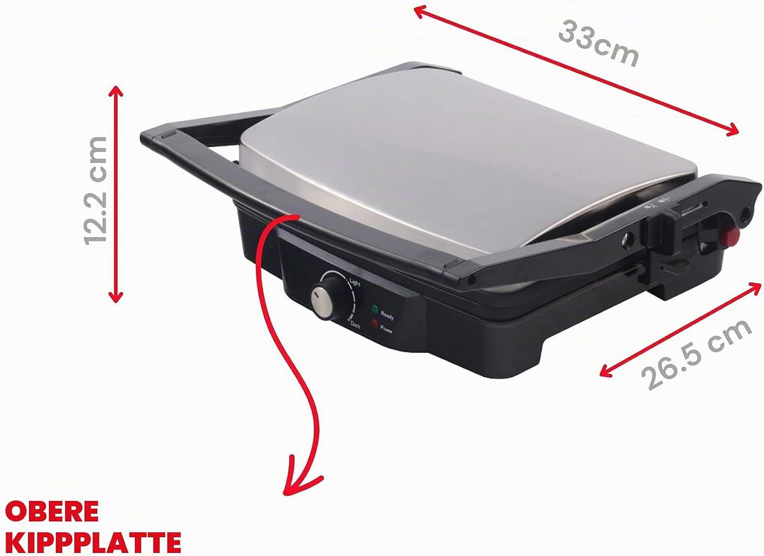 ARDES - Professionelles elektrisches Grillgerät 1500W Elektrischer Kontaktgrill für Brötchen und Pia
