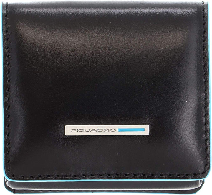 Piquadro PU2634B2 Geldbörse, Kollektion Blau Square, Schwarz, 8 cm
