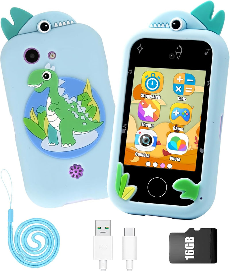 3T6B Kinder Handy Spielzeug,Kid Smartphone mit MP3-Player,Geschichtenerzählen,Selfie- und Videofunkt