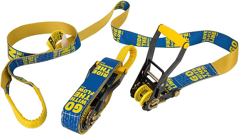 Gibbon 18222 Slackline Flowline Tree Wear Set, 25 m (85,6 Fuss), Kernbalance, Training, Camping, dra