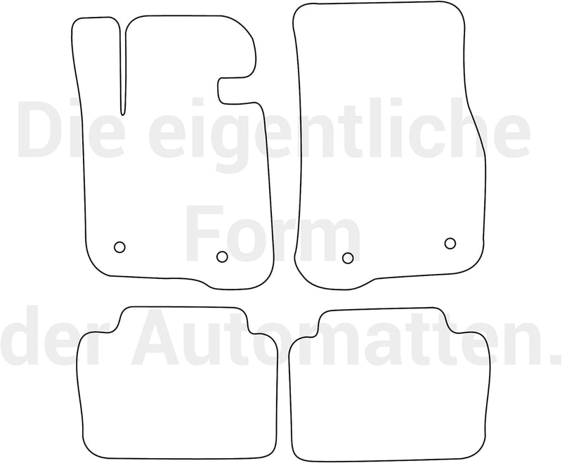 moto-MOLTICO Fussmatten Auto Velours Autoteppiche Schwarz Automatten Set 4-teilig passend für BMW 4e