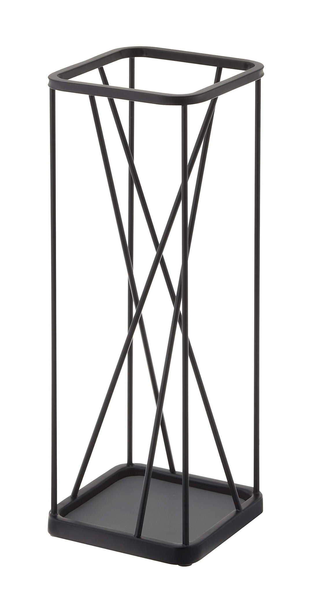 Umbrella Stand 9 Square - black Schwarz, Schwarz