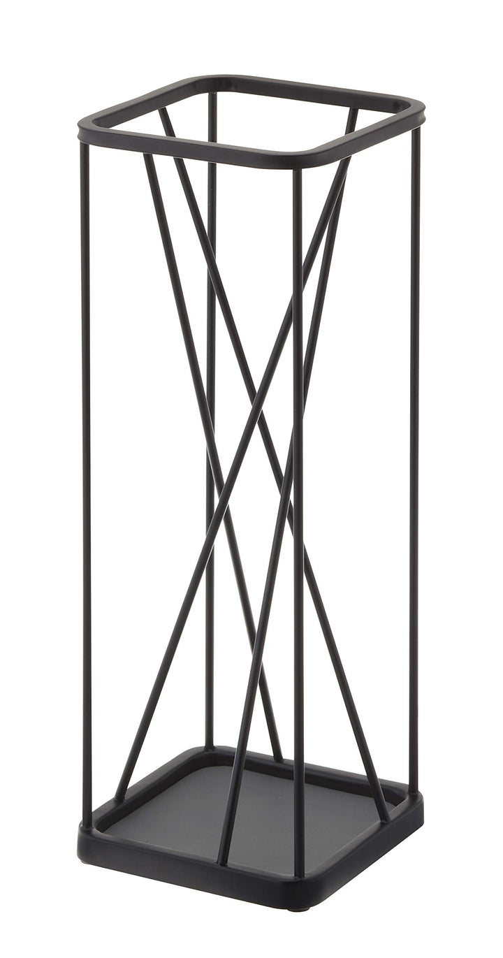 Umbrella Stand 9 Square - black Schwarz, Schwarz