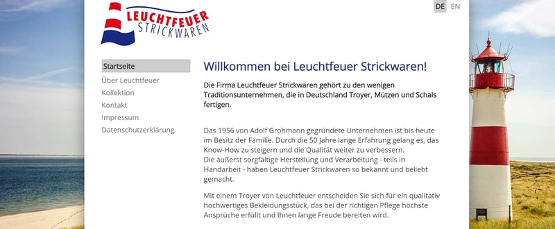 Leuchtfeuer Strickwaren Troyer-Jacke Korsar Marine Strickjacke Made in Germany (42, Marine)