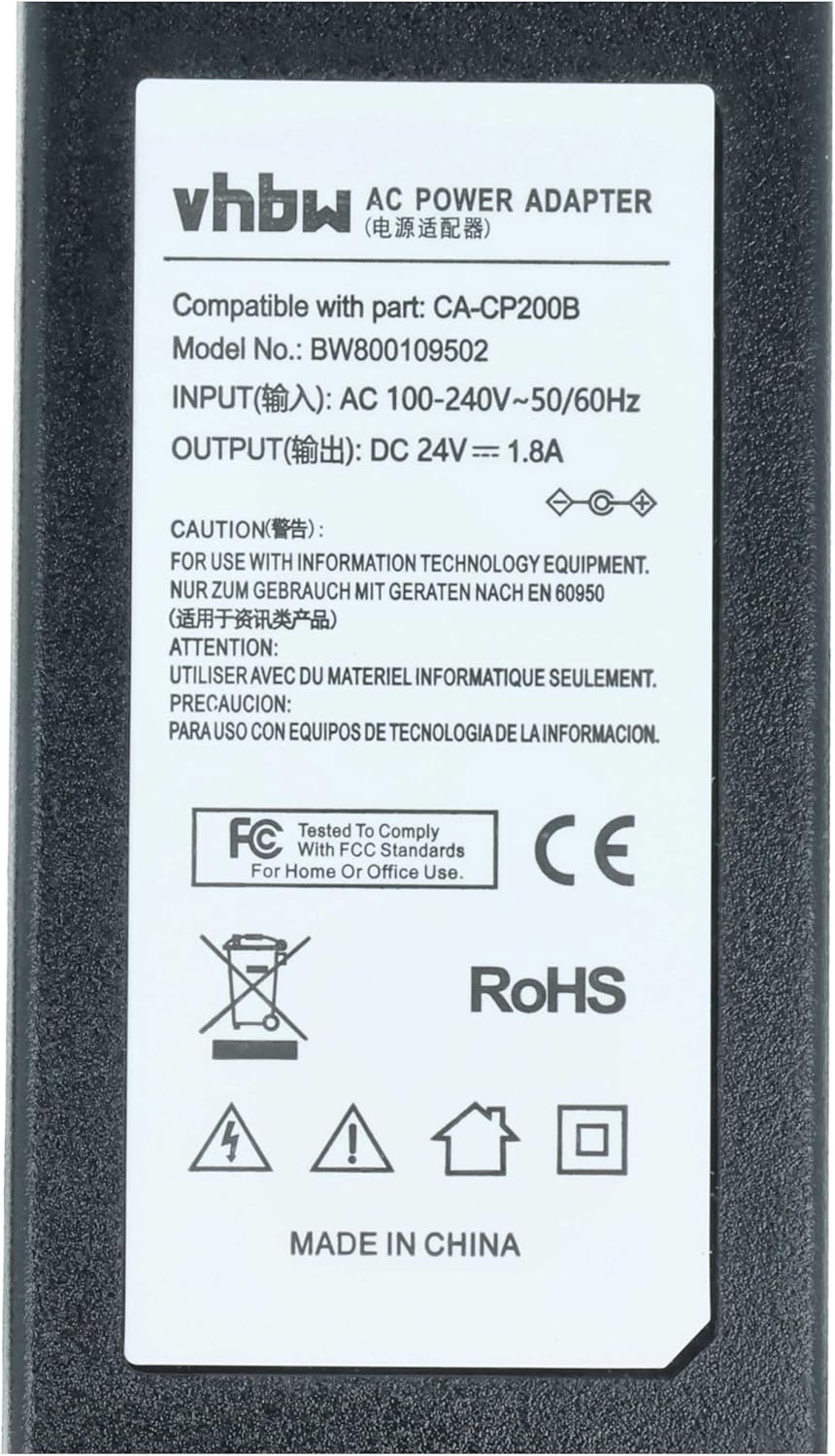 vhbw Netzteil kompatibel mit Canon Selphy CP1200, CP1300, CP100, CP200, CP1000, CP-1000, CP220, CP30