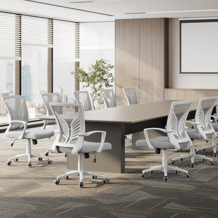 Yaheetech Bürostuhl Ergonomisch Schreibtischstuhl mit Schaukelfunktion Drehstuhl mit Gepolstertem Si