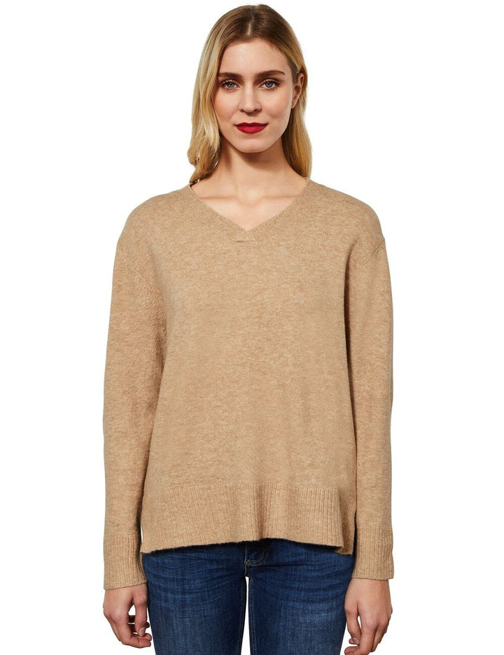 Street One Damen Strickpullover 36 Mid Cream Melange, 36 Mid Cream Melange