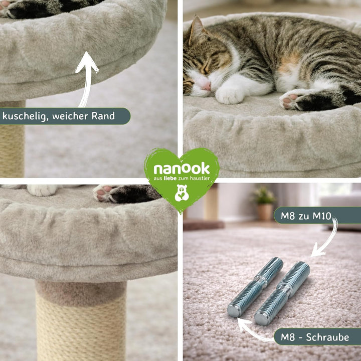 nanook - Liegeplatz, Liegemulde XL - Liegefläche Ø 53 cm - für grosse Katzen geeignet - für M8 M10 K
