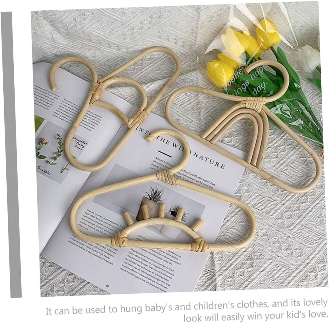 Cabilock Rattan Kinderkleiderbügel Handgemachte Kleine Kleiderbügel Für Junge Mädchen Und Junge Mädc