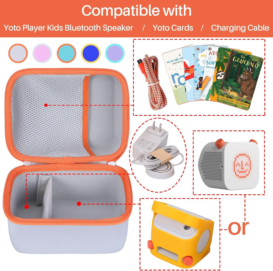 Lebakort Hart Reise Schutz Hülle Etui Tasche für Yoto Player Kinder Bluetooth-Audiolautsprecher für