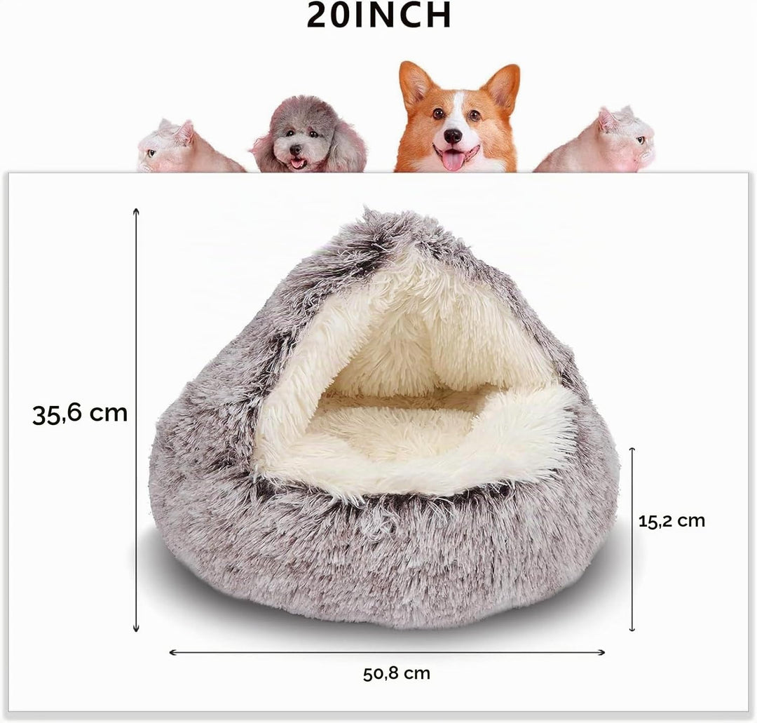 Flauschig Hundebett Muschelform Katzenbett Warm Tierbett Haustierbett Waschbar Hundesofa Katzensofa