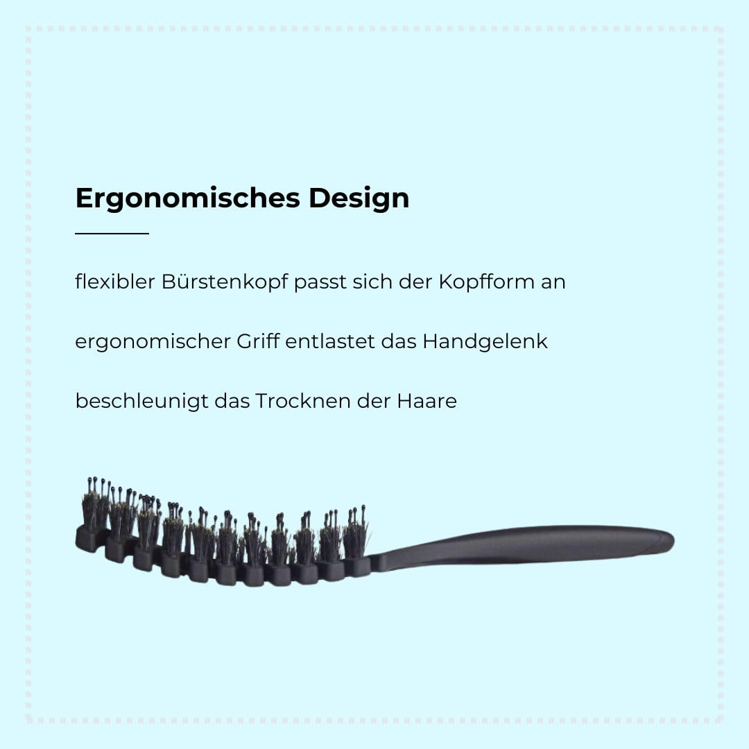 HERCULES SÄGEMANN - Vent Brush (breit) | Haarbürste zum sanften Entwirren und Massieren. Haarbürste