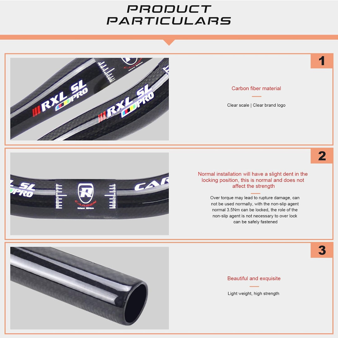 mountainbike riser lenker carbon 31,8, RXL SL downhill mtb lenker carbon 3K glänzend 740mm 3K Glänze