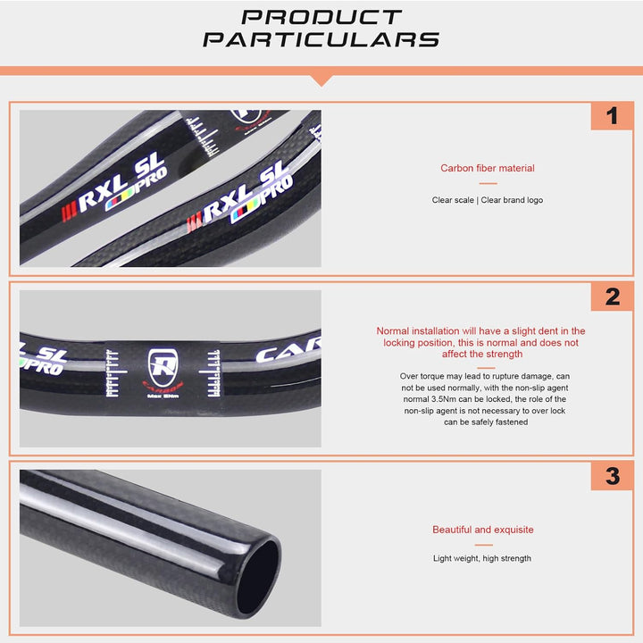 mountainbike riser lenker carbon 31,8, RXL SL downhill mtb lenker carbon 3K glänzend 740mm 3K Glänze