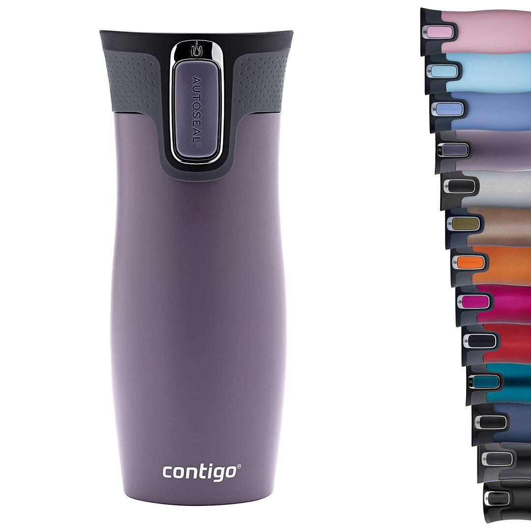 Contigo West Loop Autoseal Thermobecher, Edelstahl Isolierbecher, Kaffeebecher To Go, BPA frei, ausl