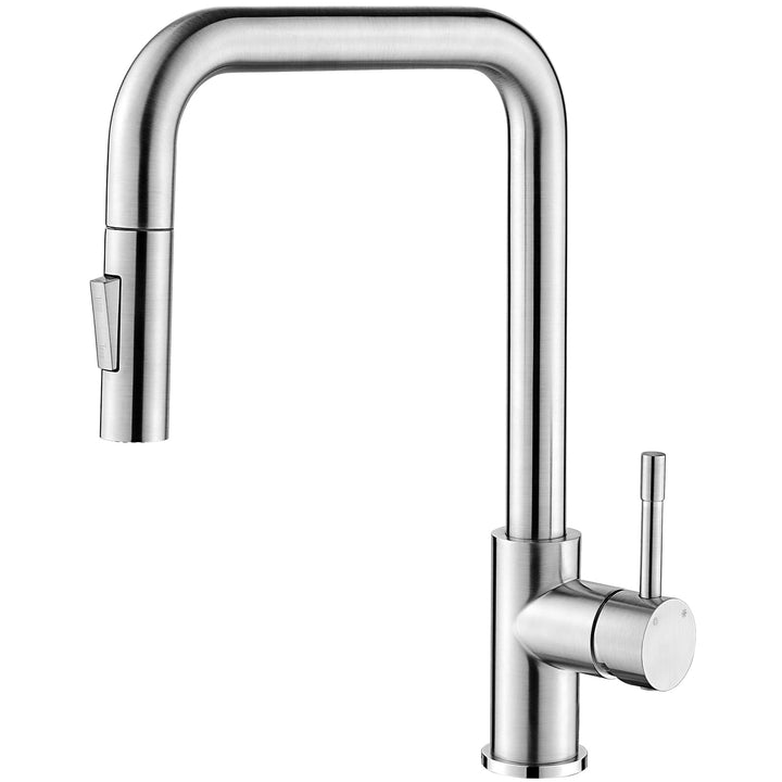 CECIPA Wasserhahn Küche, Küchenarmatur mit Brause Ausziehbar, Mischbatterie Küche mit 2 Strahlarten,