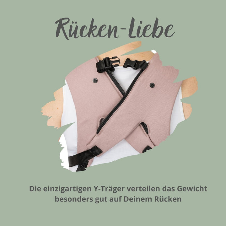 Ruckeli NEO Babytrage, Black Superior | Innovative Magnet-Schnallen, Integrierter Hüftsitz, Ergonomi