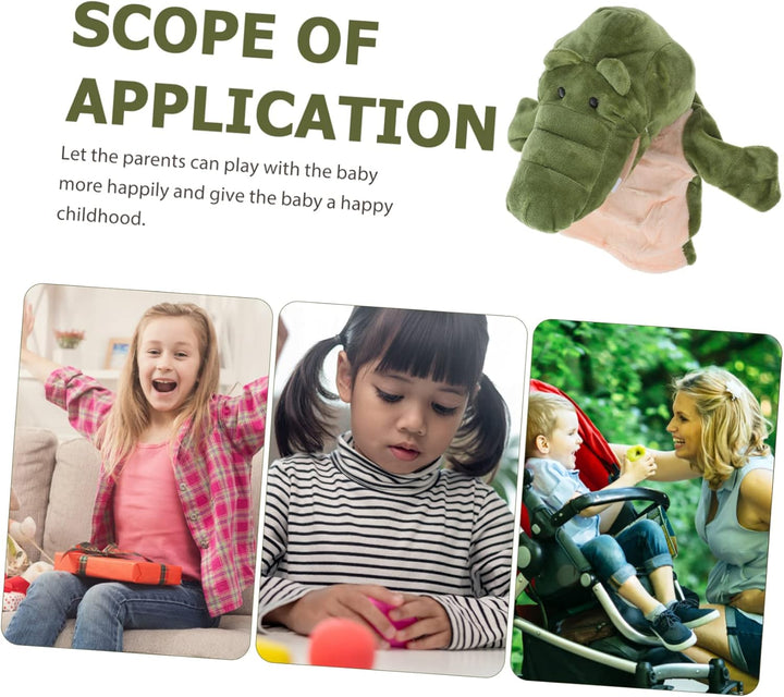 SUPVOX Krokodil Handpuppe mit Offenem Mund Interaktives Pädagogisches Tier Handspielzeug für Fördert