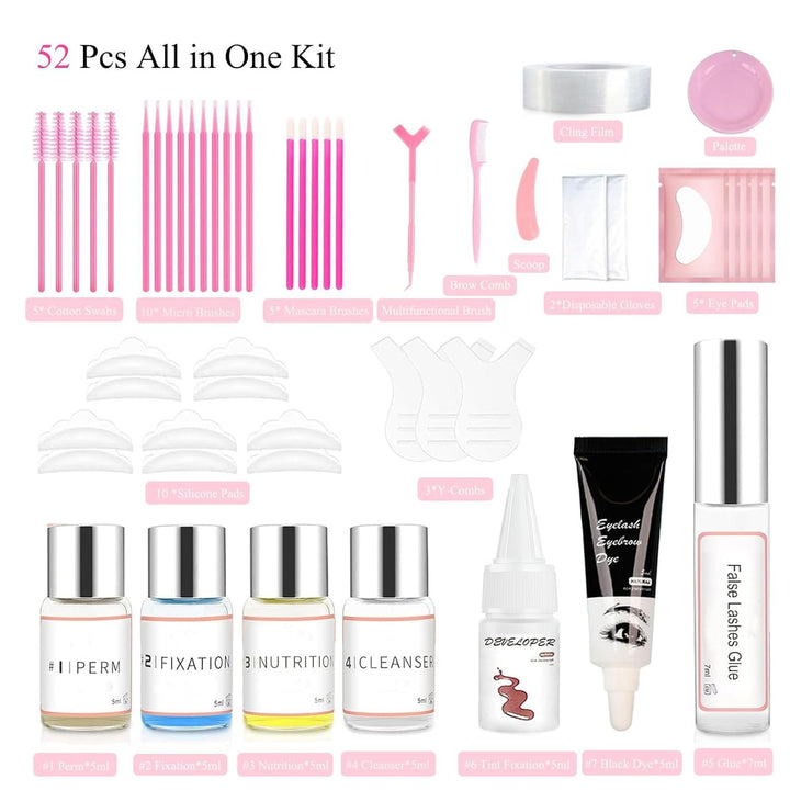 Lash Lifting set, Aikvigss Wimpernlifting Set mit Farbe Schwarz Professionell, Wimpernlifting in Sal