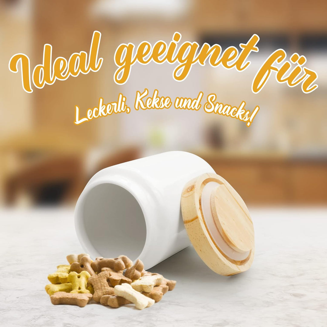 Grosse Leckerlidose "Pfoten-Design" gestalten - personalisiert mit Foto und Wunschnamen - für Hunde