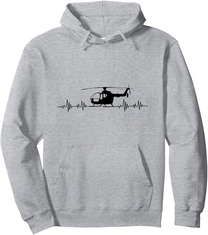 Herzschlag Helikoper Puls Hubschrauber Helikopterpilot Pullover Hoodie