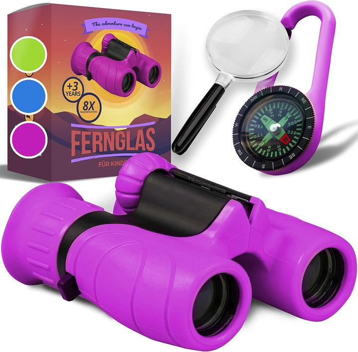 Fernglas für Kinder - Optimales Geschenk für kleine Jungen und Mädchen - Starke Vergrösserung 8X21 –