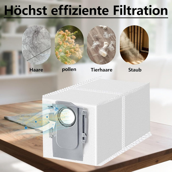 21 Stück Zubehörset für Roborock Q10 S5+, für Roborock Q10 S5 Roboterstaubsauger, 1 Hauptbürsten, 4