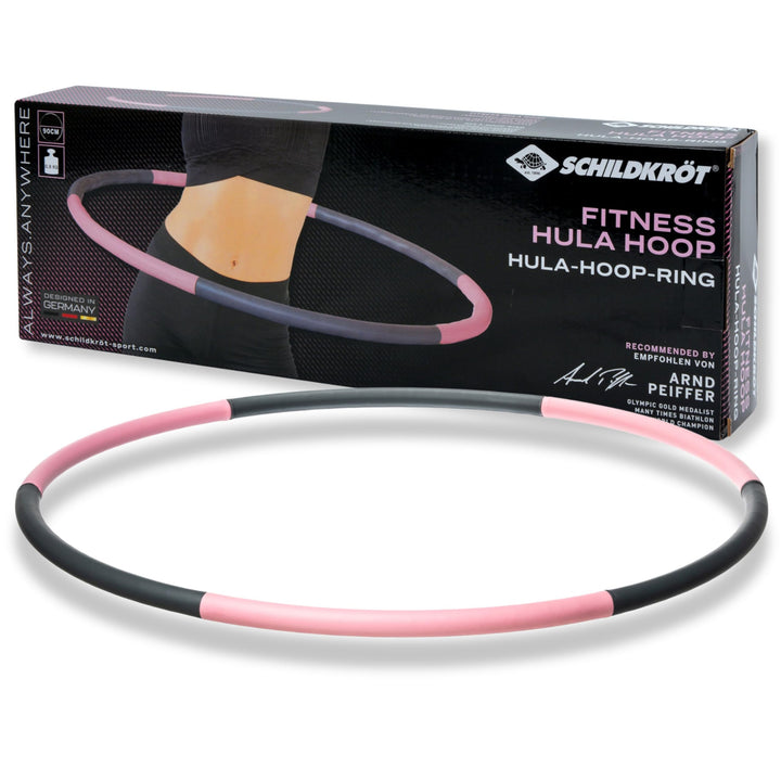 Schildkröt Fitness-Hoop, Hula-Hoop Reifen in 4-Farb Karton Hula-Hoop Ø90cm, Rosa-Anthrazit, 960234 R