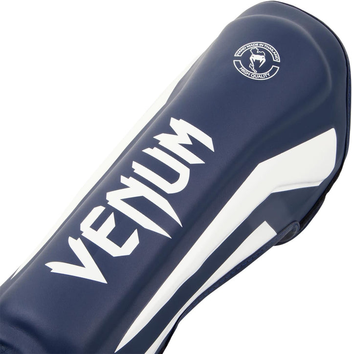 Venum Elite Boxen Schienbeinschutz M Weiss/Marineblau, M Weiss/Marineblau