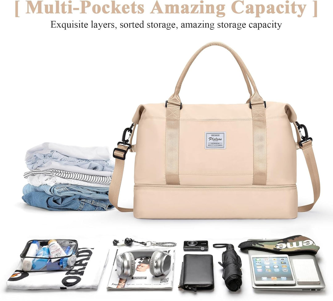 Reisetasche Damen Handgepäck Tasche Sporttasche Weekender Bag Schwimmtasche Wasserdicht Travel Bag D