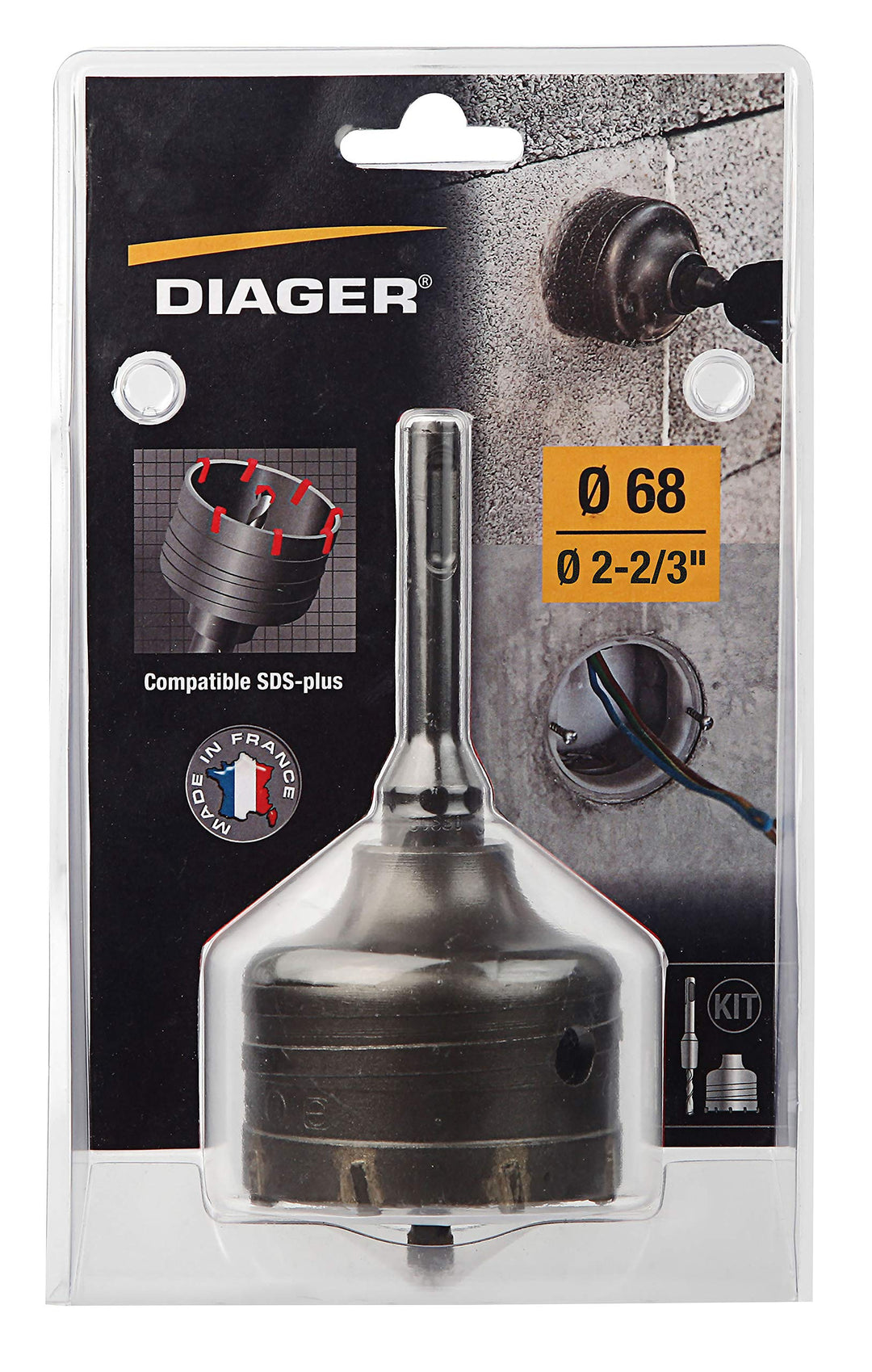 DIAGER Bohrkrone Karbid – Bohren Sie präzise für Ihre elektrischen Installationen – Trepan + Zentrie