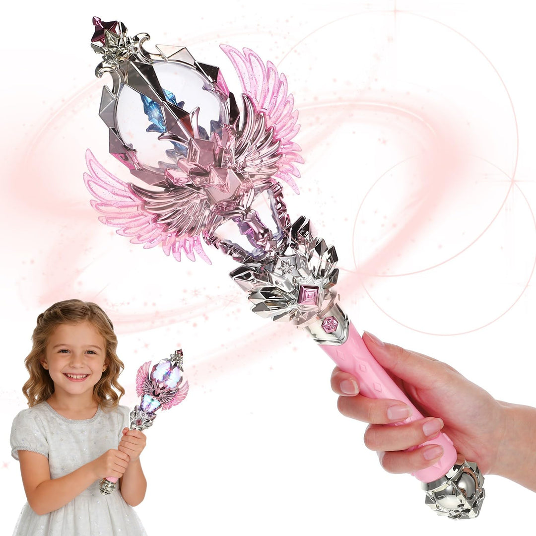 Kisangel Leuchtender Prinzessin Zauberstab FüR Kinder Mit Led-Lichtern Und Ton – Leuchtender Zaubers