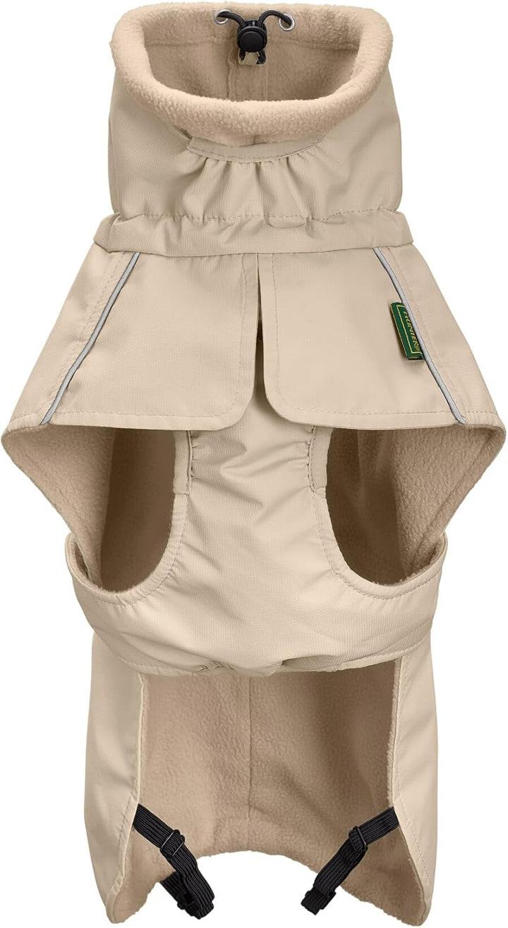 HUNTER Hundemantel NORDBY, Farbe: Creme, wasserabweisend, warm gefüttert, reflektierend, ideal für O