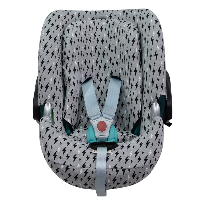 JYOKO Kids Bezug für Autositz kompatibel mit Cybex Aton Cloud- Q-M-2-4-5, aus Baumwolle (Aton Q, Bla