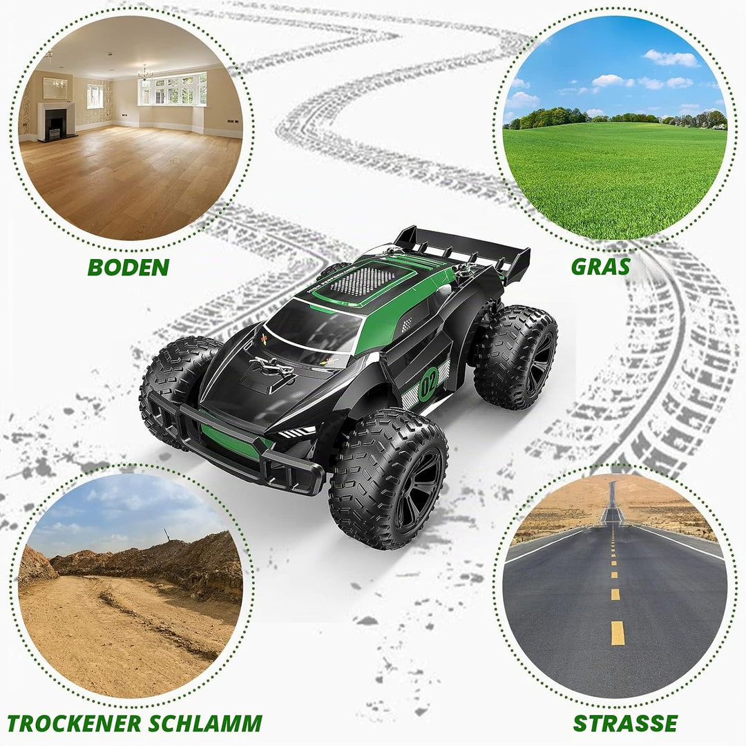 Kizeefun Ferngesteuertes Auto, 1:22 RC Autos für Kinder mit 360° Stunt Rennauto, 2.4GHz Fernsteuerun