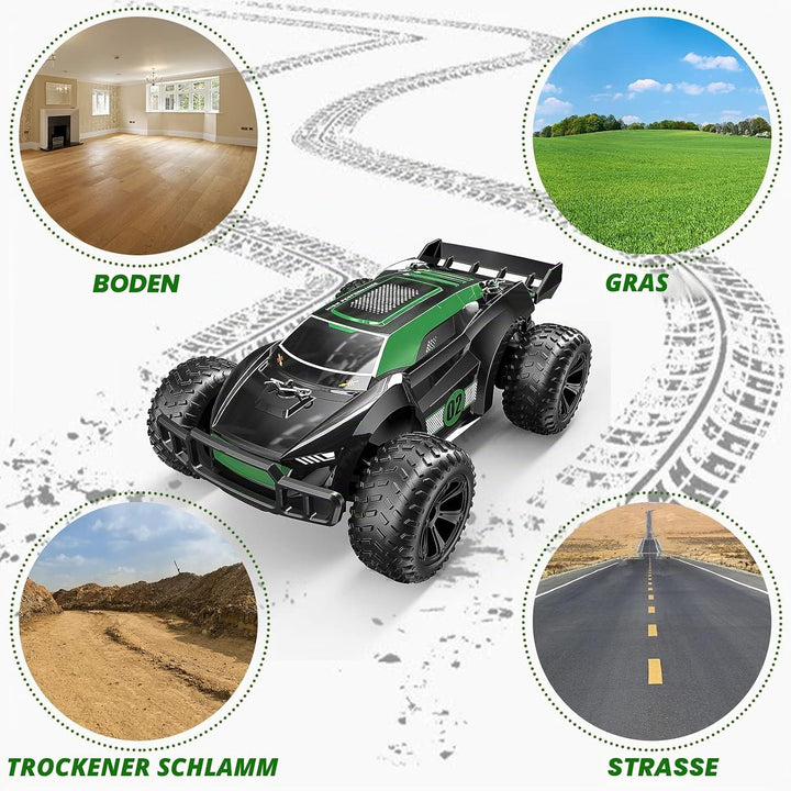 Kizeefun Ferngesteuertes Auto, 1:22 RC Autos für Kinder mit 360° Stunt Rennauto, 2.4GHz Fernsteuerun