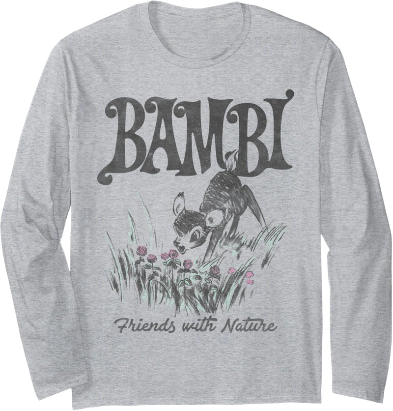 Disney Bambi Friends With Nature Sketch Langarmshirt