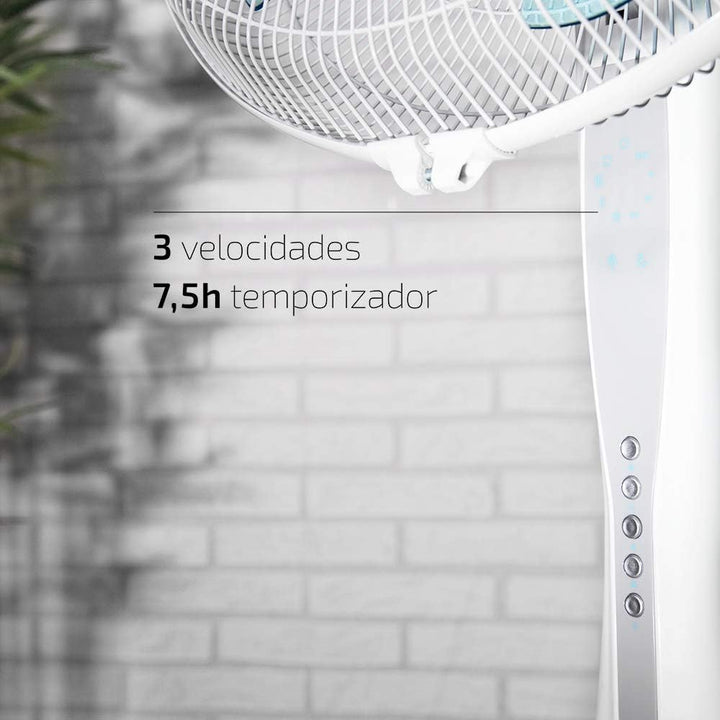 Cecotec Standventilator EnergySilence 530 Power Connected Weiss. 50 W, 5 Klingen mit 40 cm Durchmess