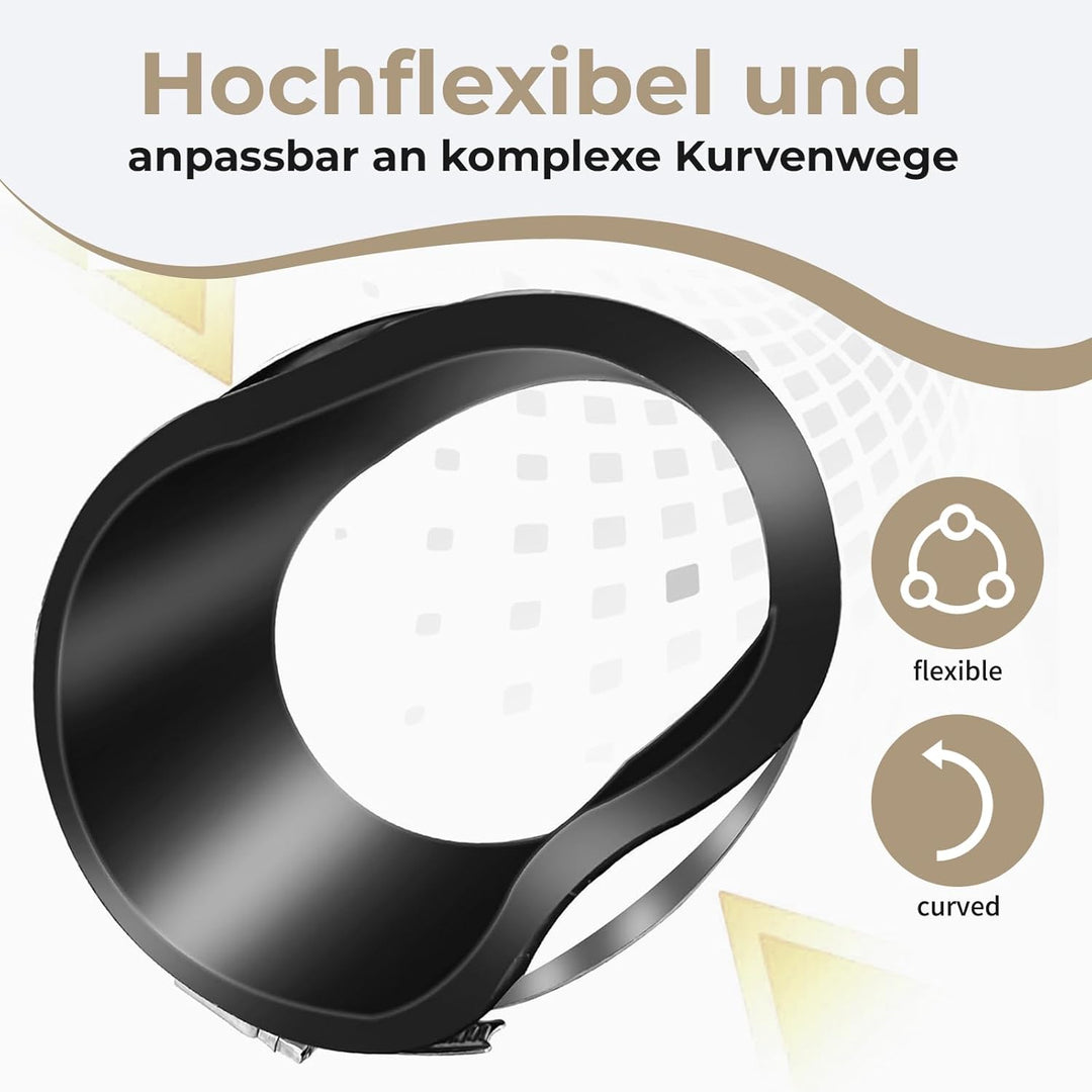 150 mm Flexible Gummimuffe Gummikupplung mit Zwei Edelstahlschellen, Flexible Geräuschmindernde Mans