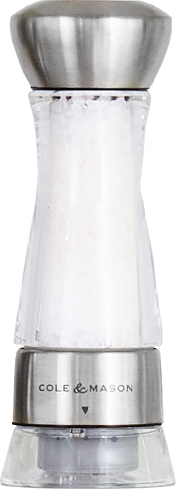 Cole & Mason H59302G Windermere Salzmühle, Acryl/Edelstahl, 165mm, Precision+, Enthält 1 x Salzmühle