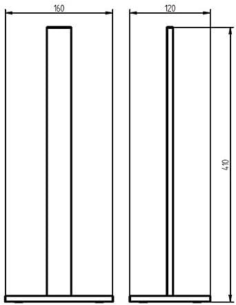 HACEKA Edge Reserve-Papierrollenhalter, freistehend, verchromt, 1143818 Reserve-Papierrollenhalter f